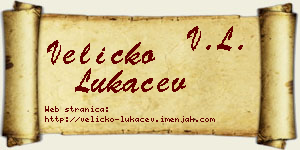 Veličko Lukačev vizit kartica